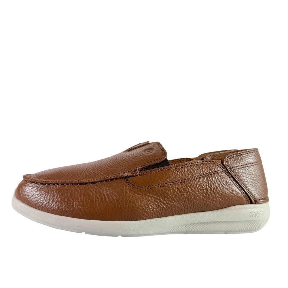 Clarks‎ Gorwin Step Men's 9.5 W Tan Leather Slip On Loafers Shoes New